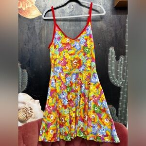 Iron Fist Colorful Floral Mini Dress with Red Trim